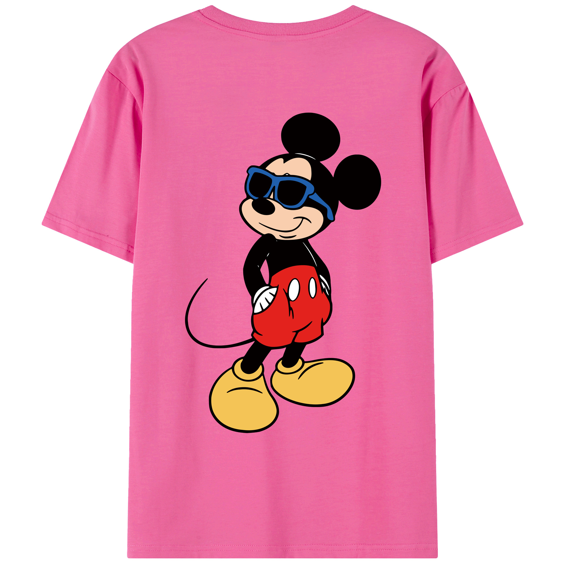 （画像用） ミッキーマウス Mickey Mouse レディース半袖Tシャツ(バックプリント)